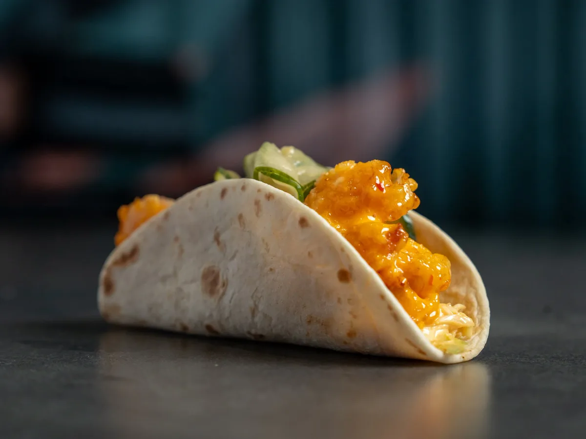 Volcano Shrimp taco
